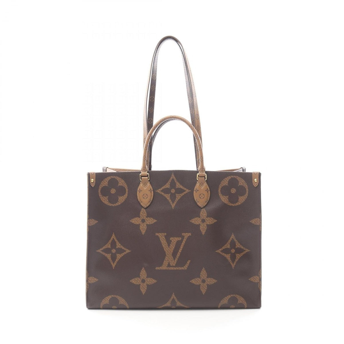 Louis Vuitton Tote On The Go GM Canvas Beige Brown