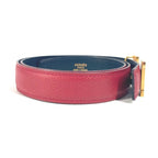 Hermes Belt H Constance Mini Leather Red and Navy — view 4