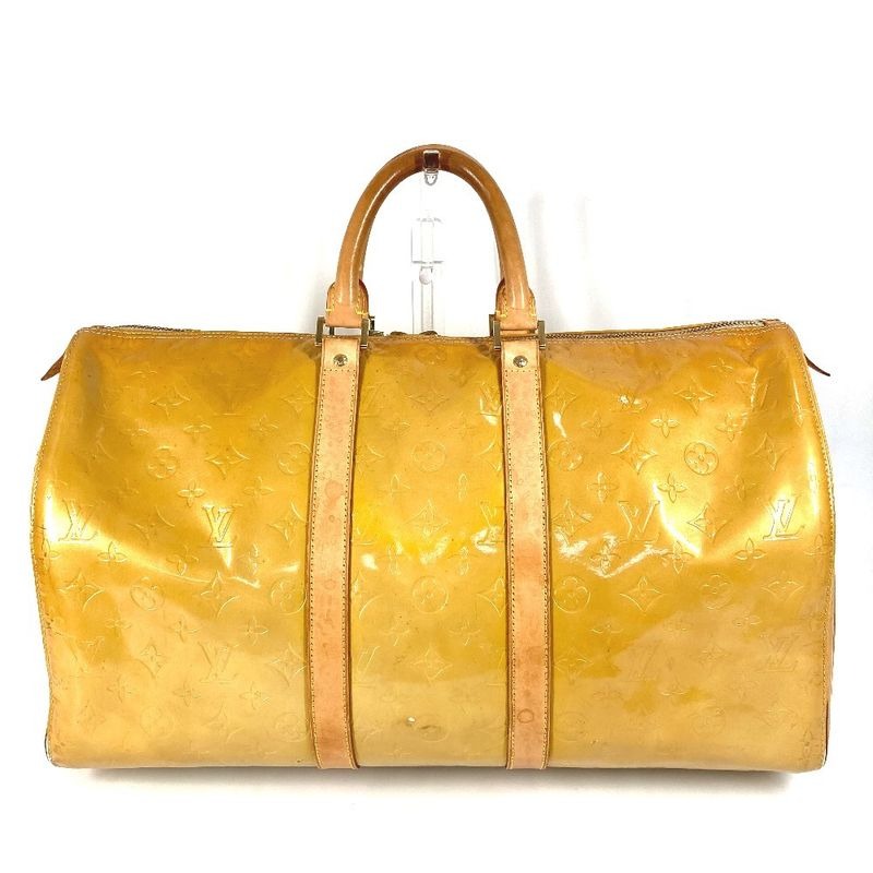 Louis Vuitton Boston Bag Mercer Monogram Vernis Canvas Beige