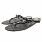 Dior Sandals D Logo Ribbon 36 Black