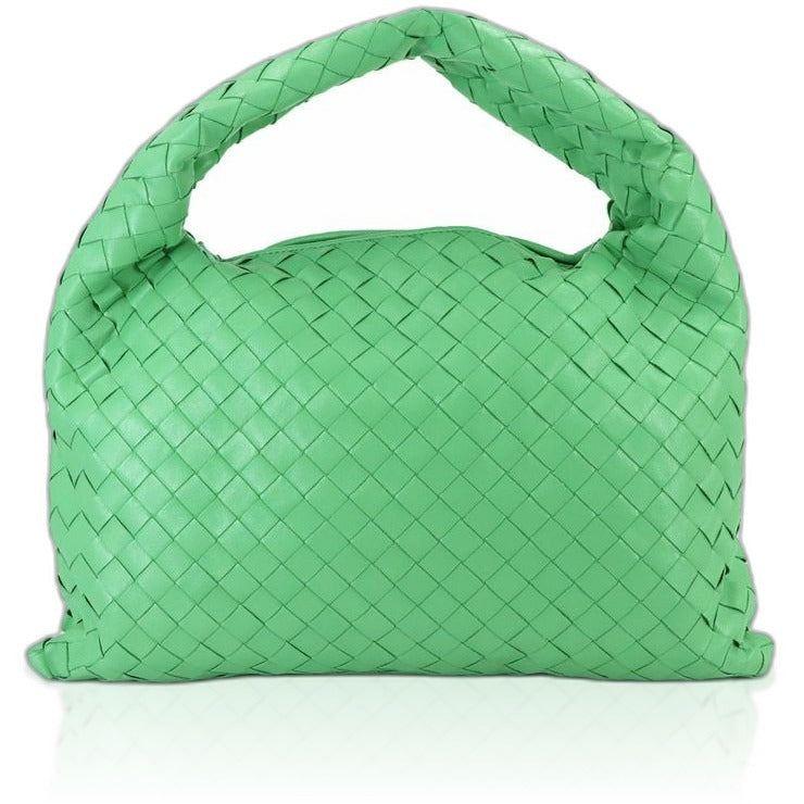 Bottega Veneta Intrecciato Pop Small Shoulder Bag Leather Green