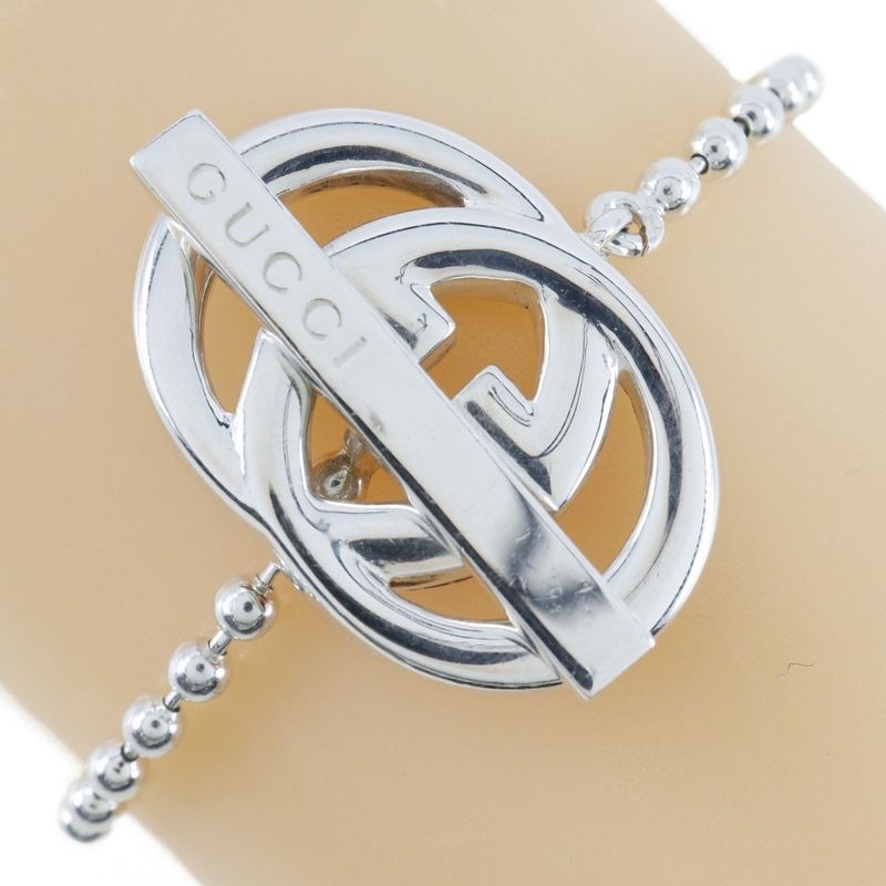 Gucci Interlocking G Ball Chain Silver 925 Red 20.8 Bracelet — view 2