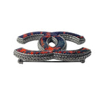 Chanel CC Logo Tweed Brooch — view 5