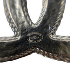 Chanel CC Logo Tweed Brooch — view 7