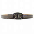 Hermes Chaine D'ancre 13 mm Reversible Belt Veau Epsom 75 cm Ocher Etain