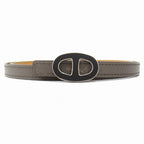 Hermes Chaine D'ancre 13 mm Reversible Belt Veau Epsom 75 cm Ocher Etain