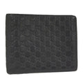 Gucci Bifold Wallet Billfold Micro Guccissima Leather Black