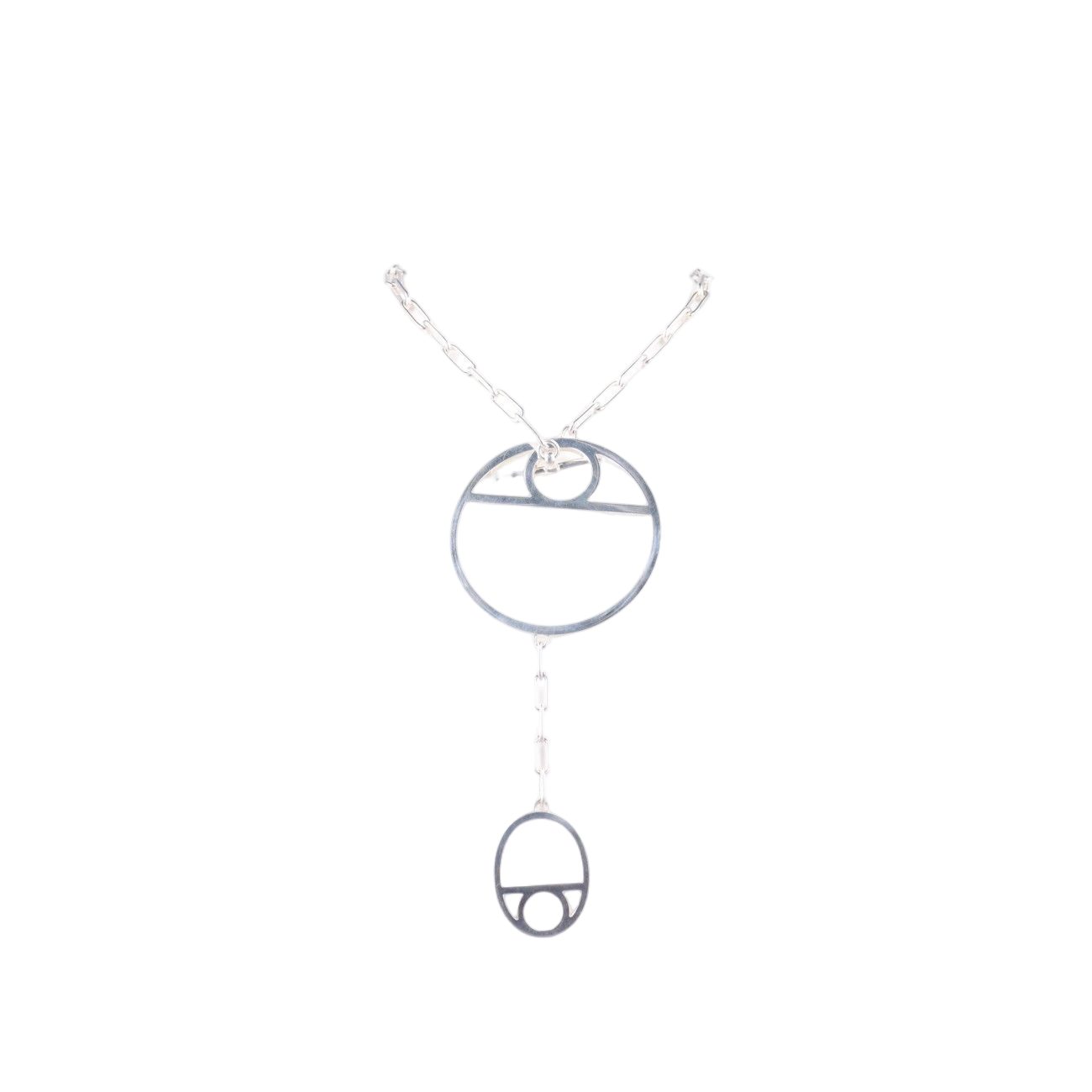 Hermes Chaine D'ancre Game Silver Necklace