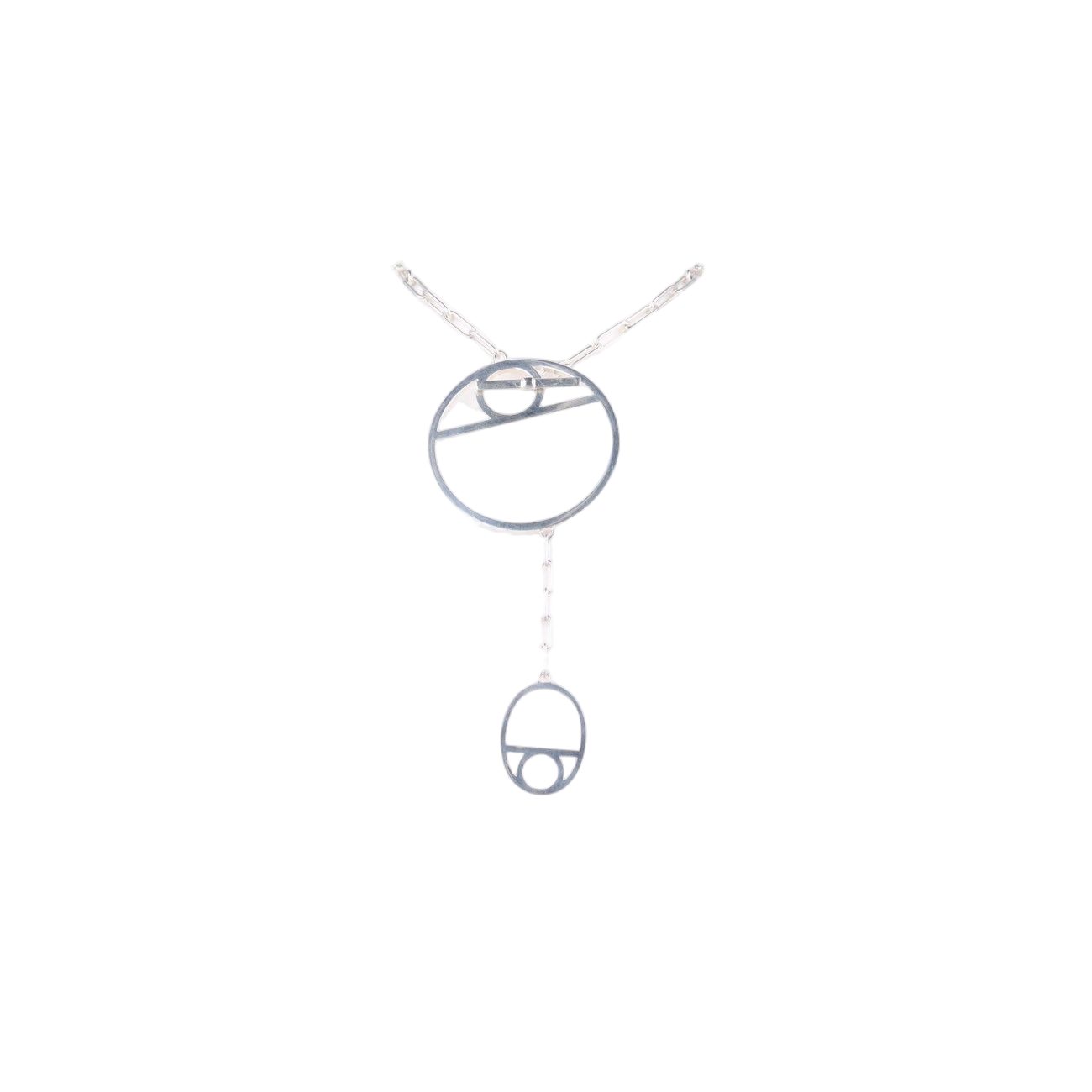 Hermes Chaine D'ancre Game Silver Necklace — view 2