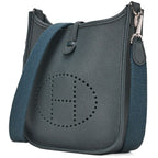 Hermes Evelyne TPM Shoulder Bag Taurillon Clemence Blue Orage — view 3