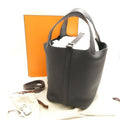 Hermes Picotin Lock PM Taurillon Clemence Handbag Silver Purse