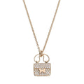 Hermes Amulet Constance 18K Pink Gold Diamond Necklace