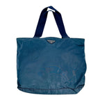 Prada Commuter Tote Bag Large Enough for A4 Size Blue