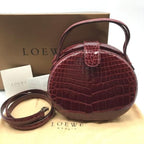 Loewe Leather Croco 2-Way Hand Bag