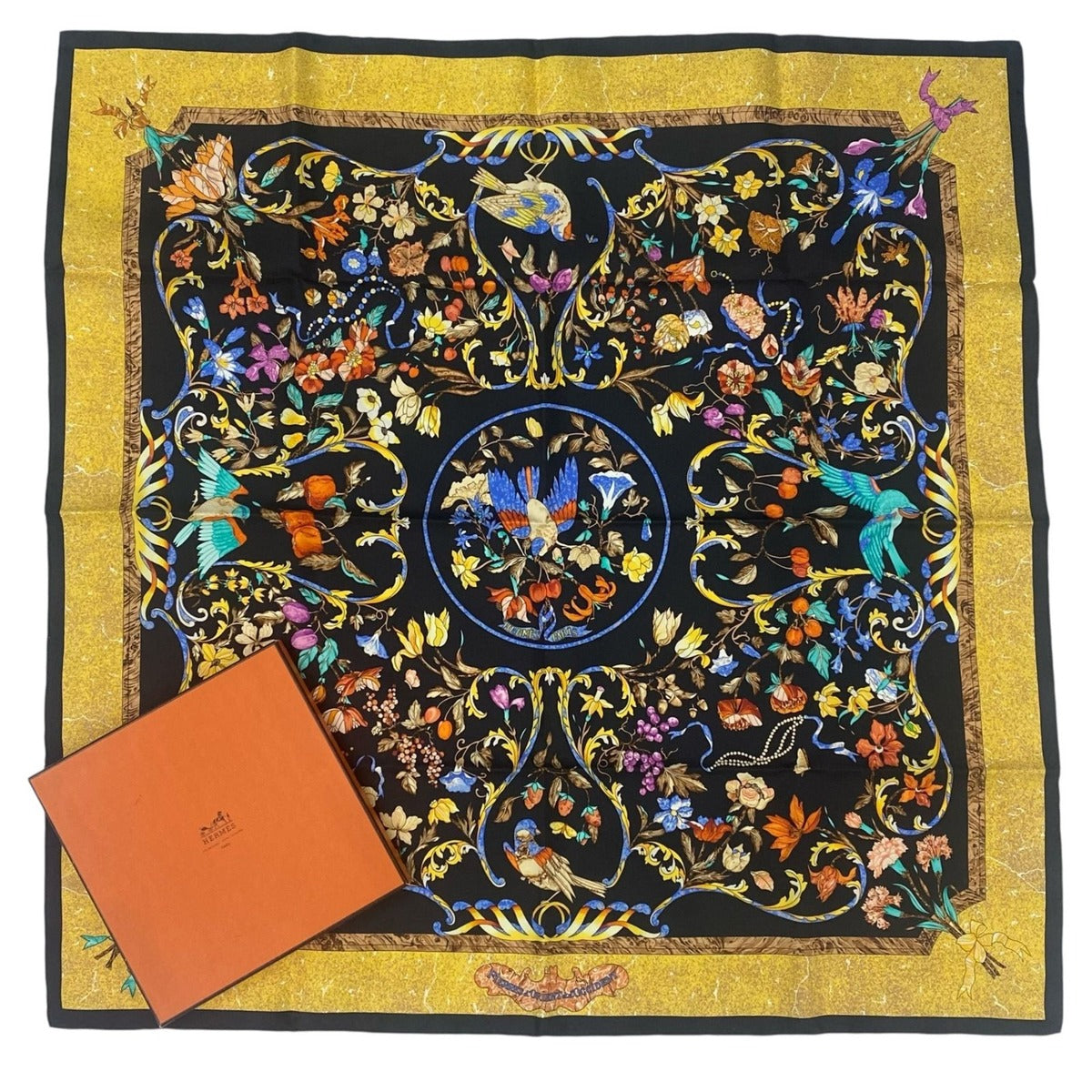 Hermes Carre 90 Pierres D' Orient Et Occident Oriental Stone and Western