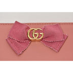 Gucci Long Wallet Round Zipper GG Marmont Ribbon Pink — view 8
