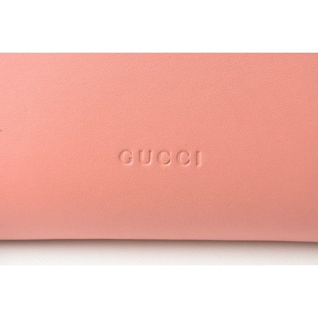 Gucci Long Wallet Round Zipper GG Marmont Ribbon Pink — view 9