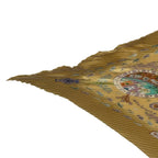 Hermes Scarf Pleated Silk les Quatre Saisons Four Seasons Yellow — view 3