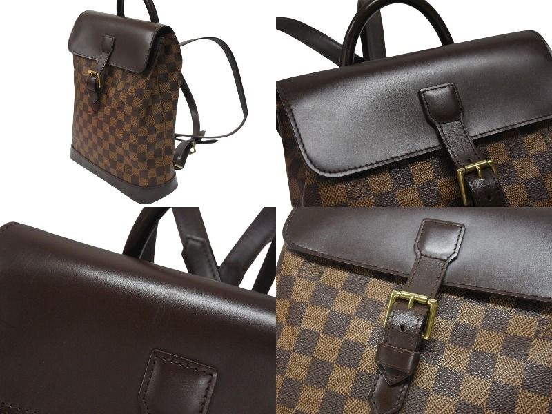 Louis Vuitton Damier Soho Backpack Brown Leather — view 5