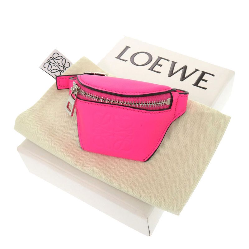 Loewe Leather Pink Coin Case Ankle Pouch Wallet 1448 — view 2