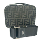 Fendi Shoulder Bag Zucca Mini Travel 7 Va552 Gray Black Canvas Leather