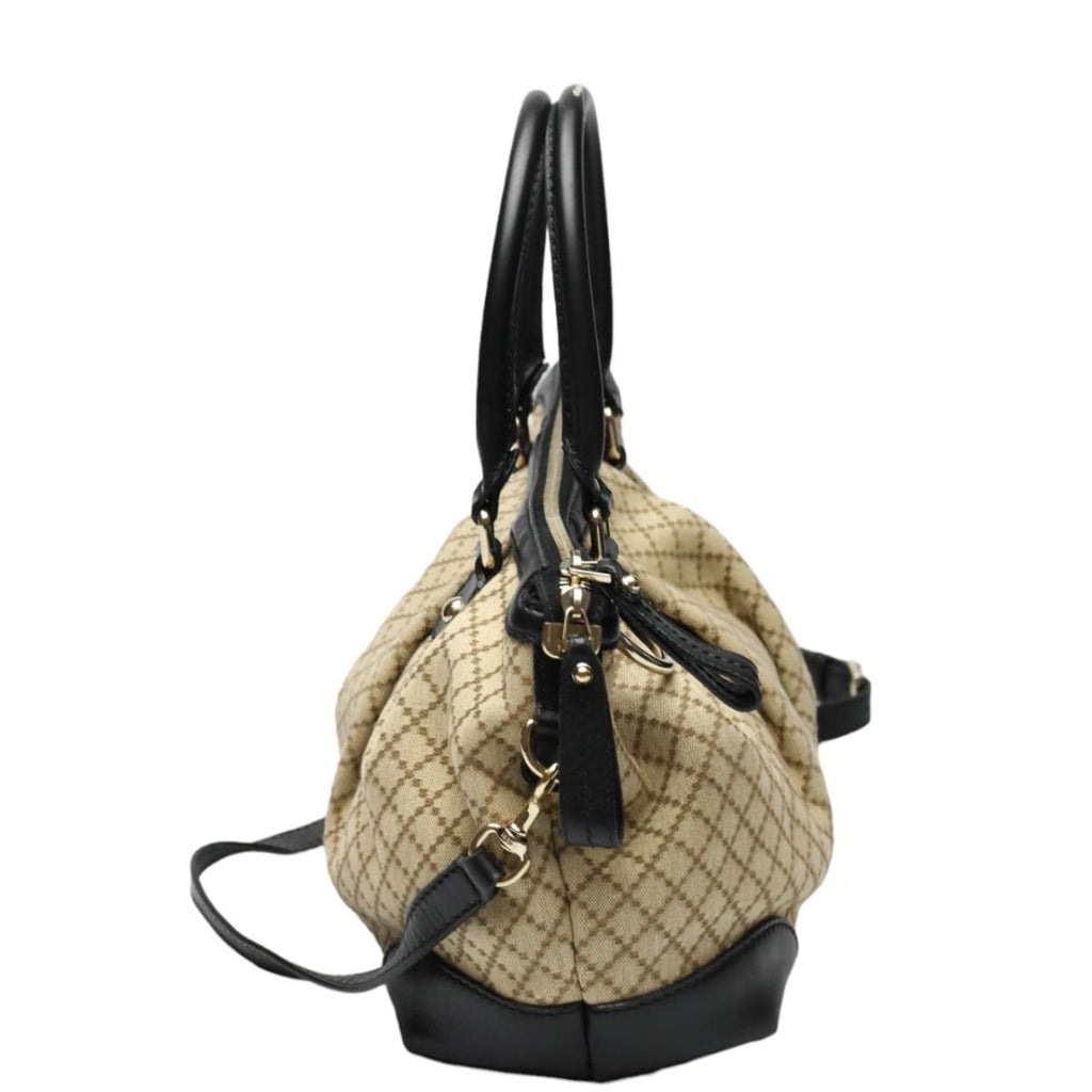 Gucci 2-way Shoulder Bag Diamante Black And Beige — view 4