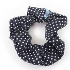 Prada Triangle Logo Plate Tessuto Dot Pattern Scrunchie Hair — view 6