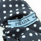 Prada Triangle Logo Plate Tessuto Dot Pattern Scrunchie Hair — view 8