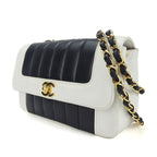 Chanel Chain Shoulder Bag Crossbody Mademoiselle 2 nd Lambskinleather Leather