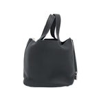 Hermes Picotin Lock MM Handbag Black Silver Manufactu