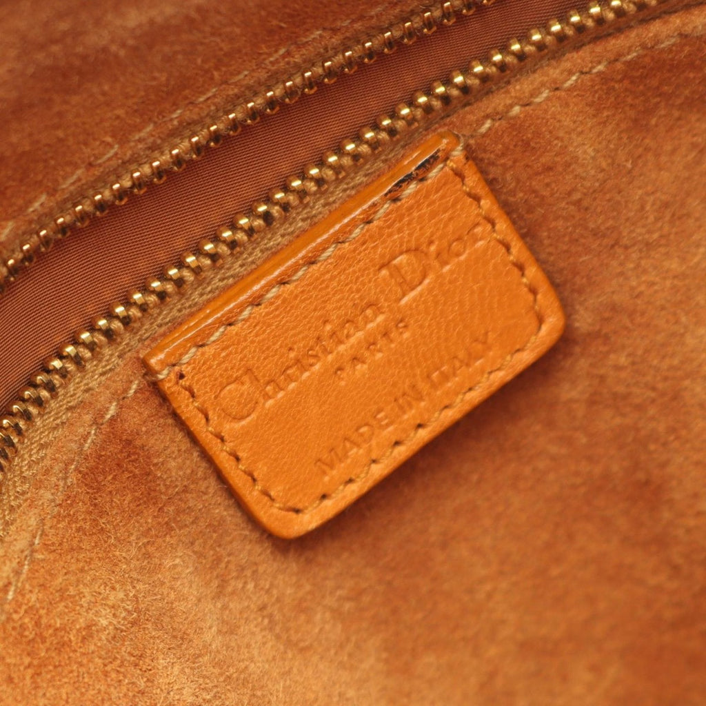 Dior Shoulder Bag Cannage Orange Leather — view 4