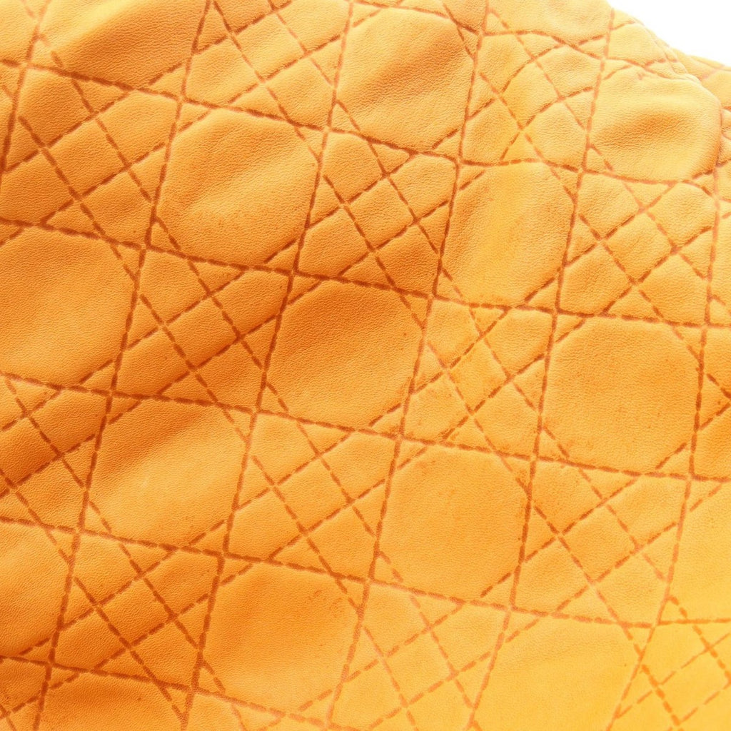 Dior Shoulder Bag Cannage Orange Leather — view 7