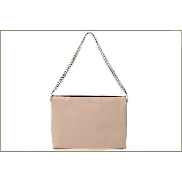 Celine Shoulder Bag Clutch qrb Lambskin Fresh Natural Black — view 2