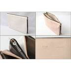 Celine Shoulder Bag Clutch qrb Lambskin Fresh Natural Black — view 5