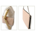 Celine Shoulder Bag Clutch qrb Lambskin Fresh Natural Black — view 6