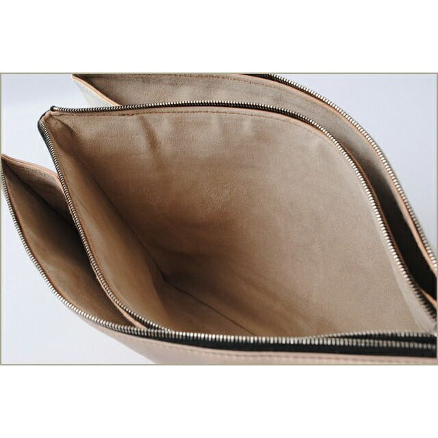 Celine Shoulder Bag Clutch qrb Lambskin Fresh Natural Black — view 7
