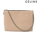 Celine Shoulder Bag Clutch qrb Lambskin Fresh Natural Black