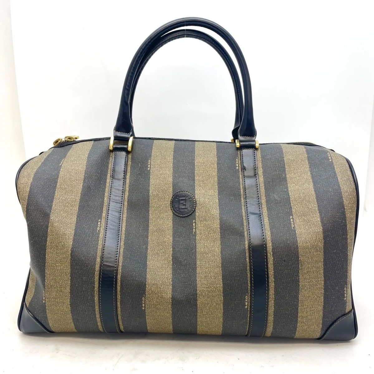 Fendi Handbag Zucca Pecan Boston Travel Business Trip Mothers