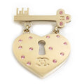 Chanel Brooch Heartlock & Key