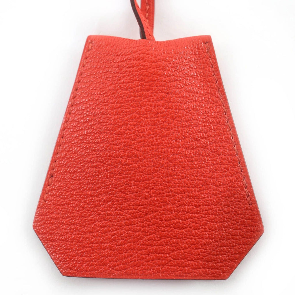 Hermes Clochette Necklace Chevre Capucines Silver — view 3