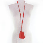 Hermes Clochette Necklace Chevre Capucines Silver — view 6