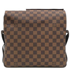 Louis Vuitton Shoulder Bag Naviglio Damier Canvas Ebene Gold Brown