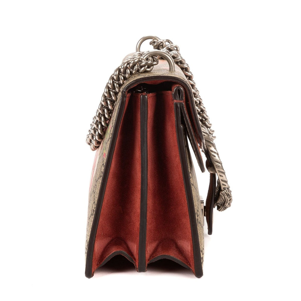 Gucci Blooms Dionysus Beige Burgundy Supreme Canvas Shoulder Bag — view 4