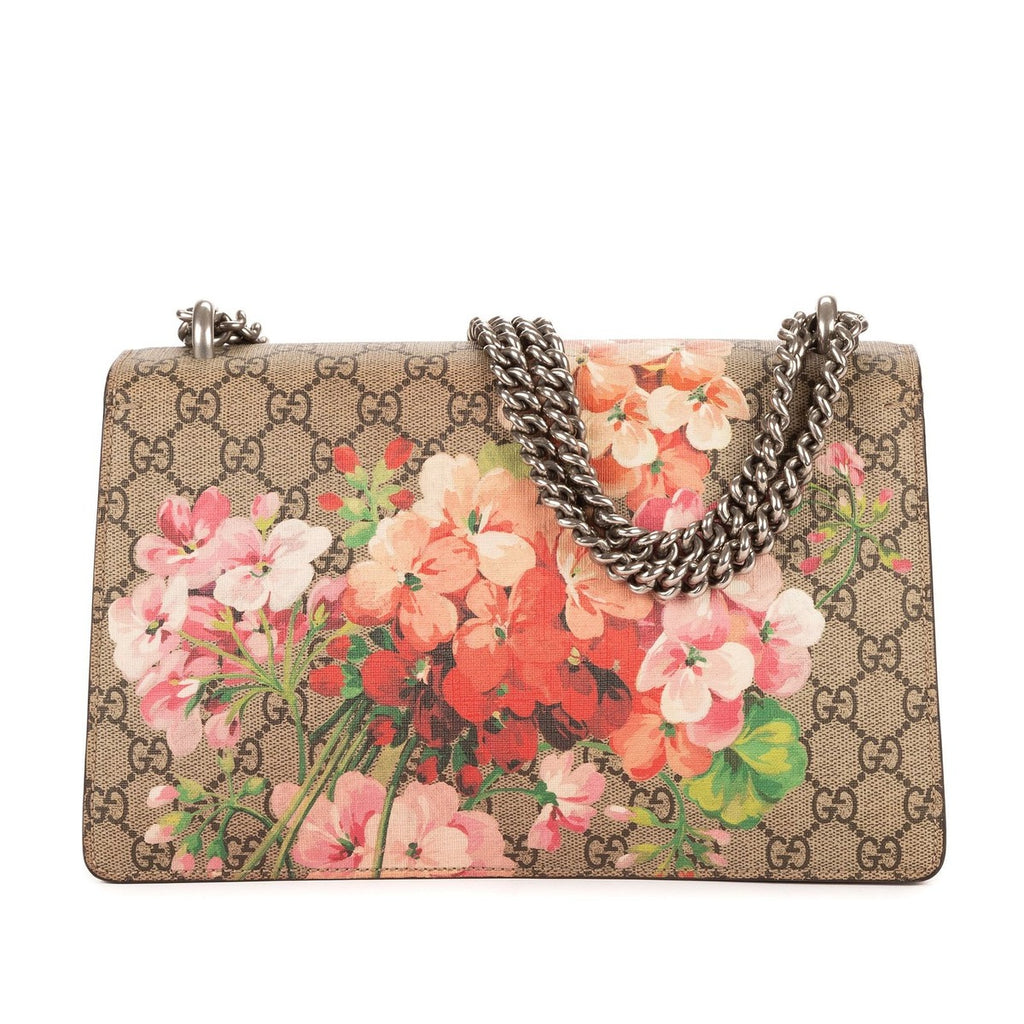 Gucci Blooms Dionysus Beige Burgundy Supreme Canvas Shoulder Bag — view 5
