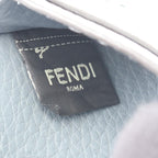 Fendi Card Case Selleria Blue Gray Leather Business Holder — view 5