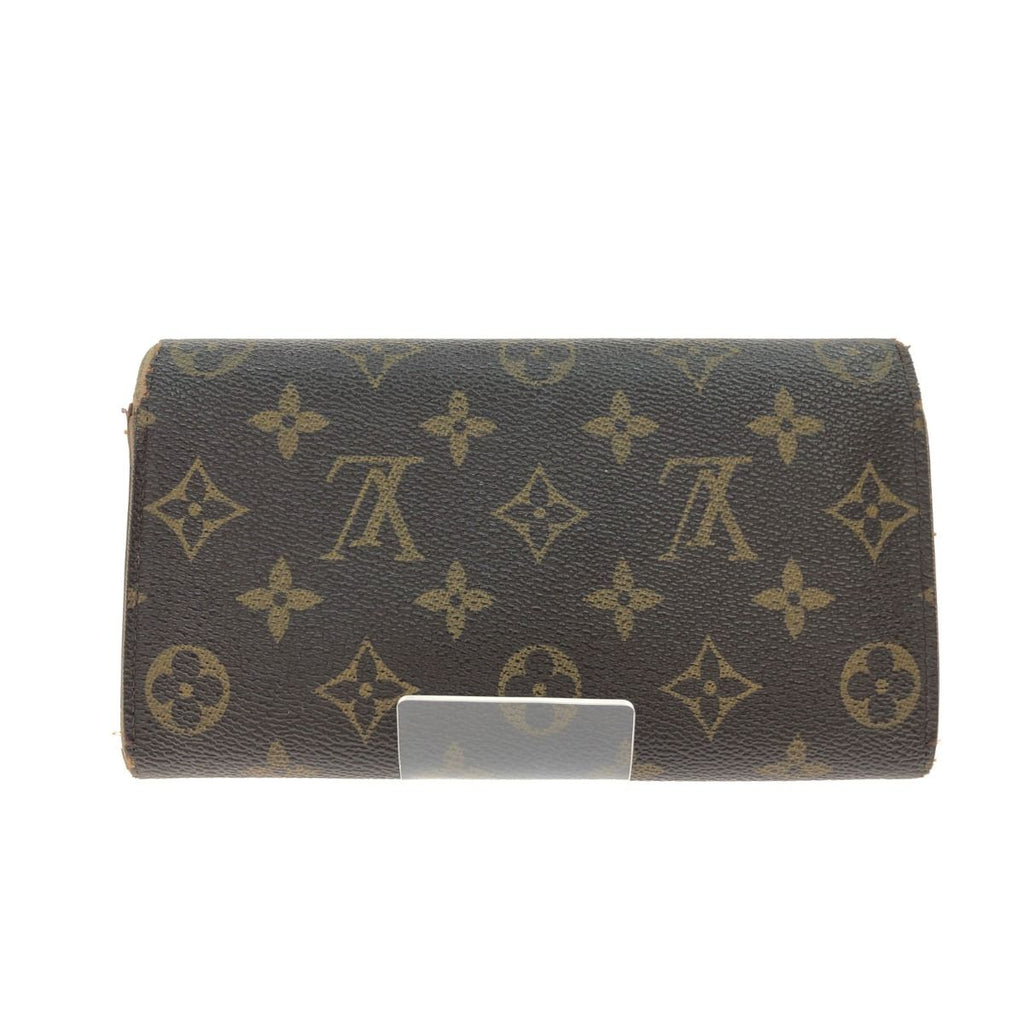 Louis Vuitton Long Wallet Monogram Porte Monnaie Credit Brown — view 2