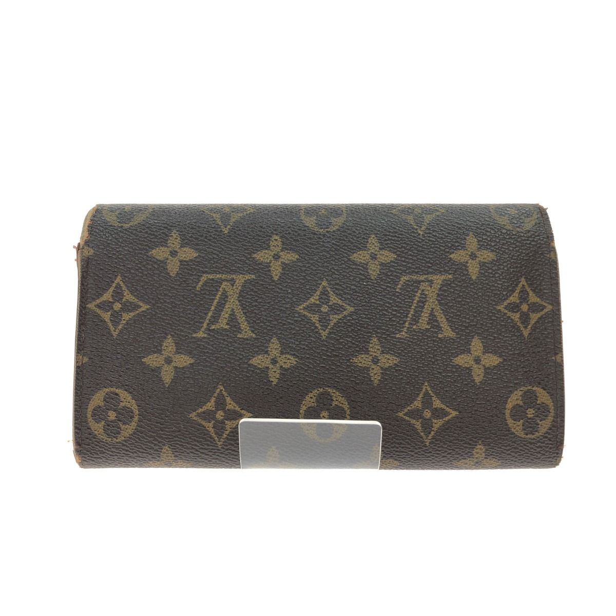 Louis Vuitton Long Wallet Monogram Porte Monnaie Credit Brown — view 2