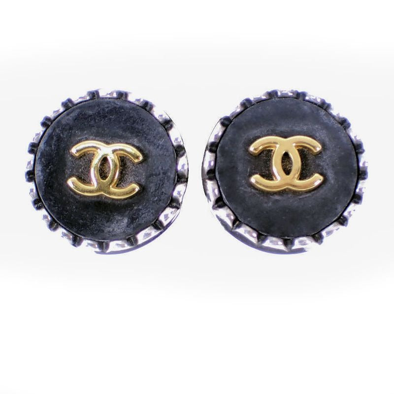 Chanel Vintage Coco Mark Earrings — view 2