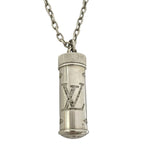Louis Vuitton Monogram Strass Pill Case Necklace Pendant Chain Logo