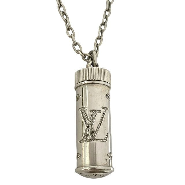 Louis Vuitton Monogram Strass Pill Case Necklace Pendant Chain Logo — view 2